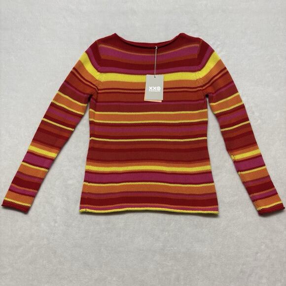 Isaac Mizrahi X Target Limited Edition Boat Neck Striped Sweater Pink Red Size M - Picture 1 of 12